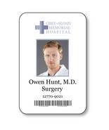 OWEN HUNT NAME BADGE HALLOWEEN COSTUME GREYS ANATOMY TV SERIES SAFETY PIN - €13,11 EUR