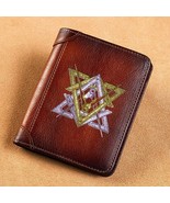 High Quality Genuine Leather Wallet Free and Accepted Masons Badge - £47.14 GBP