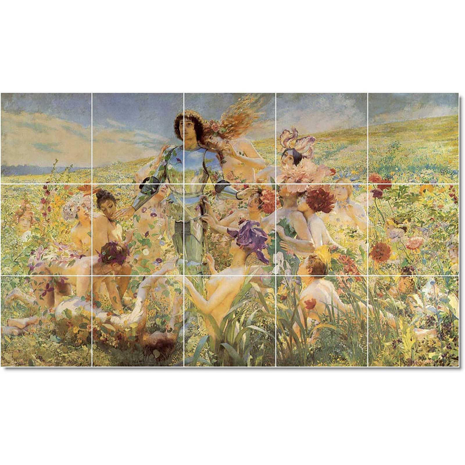 Rochegrosse georges antoine the knight of the flowers