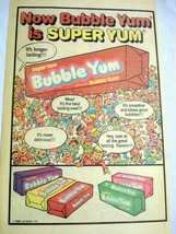 1983 Color Ad Now Bubble Yum Is Super Yum - $7.99