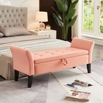 Velvet Bed Bench w/ Storage - 51.5&quot; Pink - $205.99