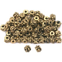 Bali Tube Antique Gold Plated Beads 3.5mm 60Pcs Approx. - £5.54 GBP