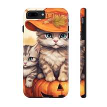 Kitty Cat Kittens Halloween - Cute Furries on Pumpkin - Festive Feline Decor - T - $27.35