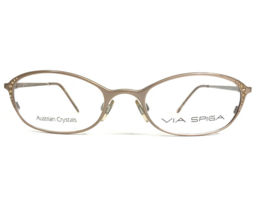 Via Spiga Brille Rahmen Ttreviso 600 Gold Rund Voll Felge Kristalle 52-1... - £41.01 GBP