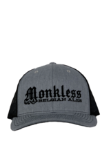 Monkless Belgian Ales Beer Classic Trucker Hat Cap Gray Black Mesh Snapback - £8.63 GBP