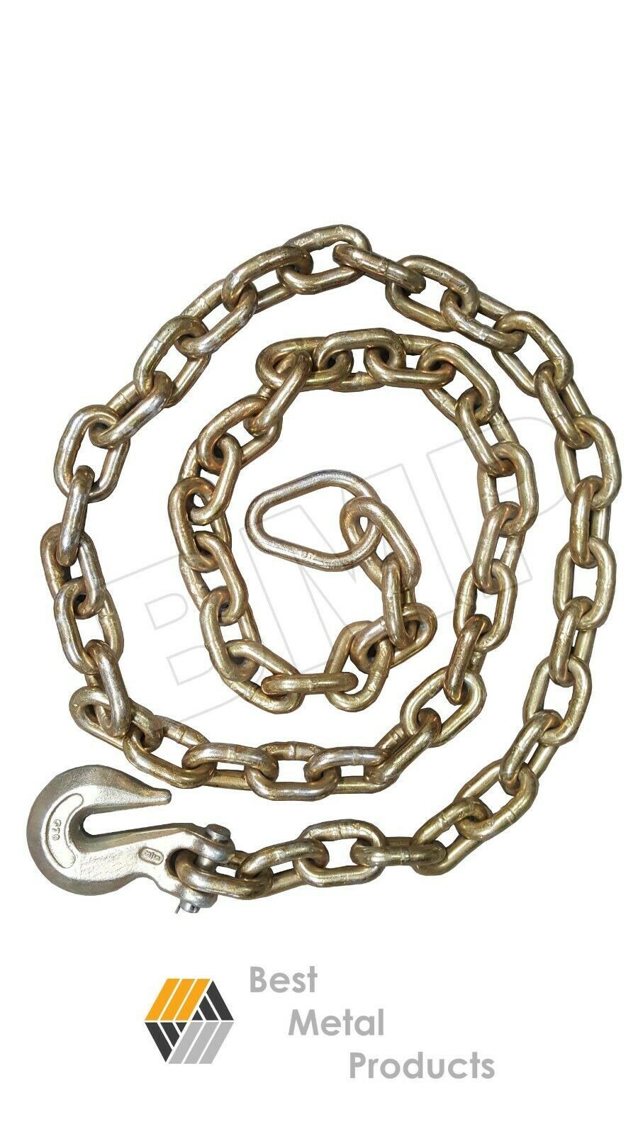 Primary image for 5/8" x 10 ft Tow Chain with Hooks Tie Down Binder Trailer Flatbed Safety G70 148