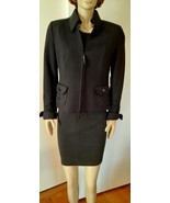 AKRIS PUNTO Black Angora Wool Blazer Jacket sz 8 Artsy Cutouts 1/2 Zip R... - $88.27 CAD