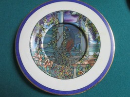 Collector Plates 8&quot; Stained Glass Gardens Peacock /WISTERIA- Golden Sunset Rare - £42.81 GBP