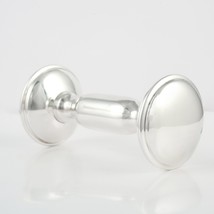 925 Silver Rattle with Round whistle Toy, Free Engraving,Personalized Baby Rattl - £134.12 GBP