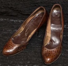 Vintage Anthony D&#39;Alezzo New York Leather Pumps Heels 6 A g30 - £46.54 GBP