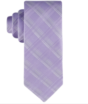 Calvin Klein Mens Regular fit Tie Necktie One Size Lilac Purple Plaid NWT - $184.01 MXN