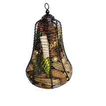 Christmas Bell Potpourri Holder Wire Large 15 Inch Black Holiday Decoration - £27.69 GBP