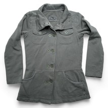 prAna Women Medium Jacket Button Up 100% Cotton Long Sleeve High Mock Neck 34x27 - £21.55 GBP