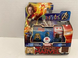 Marvel Minimates Captain Marvel Movie Series Starforce Captain Marvel &amp; Korath - £5.05 GBP