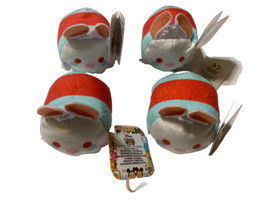 Lot/4 Disney Tsum Tsum 3&quot; Mini Plush Toy Doll White Rabbit Alice in Wonderland - £15.21 GBP