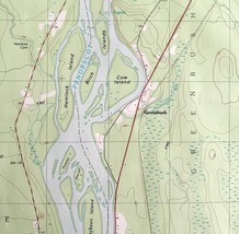 Map Greenbush Maine USGS 1988 Topographic Geological 1:24000 27x22&quot; TOPO15 - $44.99