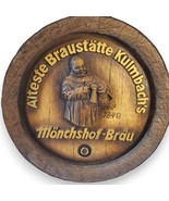 Rare Vintage Mönchshof Brewery German Beer Barrel Lid Fiberglass Sign 21.5&quot; - $1,900.49 MXN