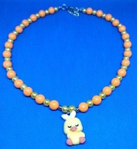 &quot;That Chick&quot; Necklace  16&quot;-19&quot; (Orange/Yellow) - £4.77 GBP