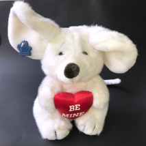 Vintage Applause 12&quot; Plush Stuffed Animal White Mouse Be Mine EAR TAG Toy Floppy - £20.02 GBP