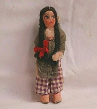 Old Vintage Mini Cloth American Indian Doll w Baby in Papoose Cradle 5-1... - £31.64 GBP