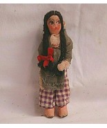 Old Vintage Mini Cloth American Indian Doll w Baby in Papoose Cradle 5-1... - $39.59