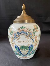 Antico Olandese Delft Piccolo Ceramica Tabacco Barattolo - $91.49