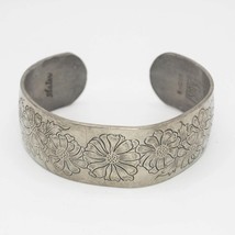 Kirk Stieff Étain Bracelet Aster Fleur Manchette Bijoux - £23.11 GBP