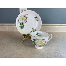 Royal Vale Bone China White/Yellow Rose Tea Cup And Saucer Set - £11.47 GBP