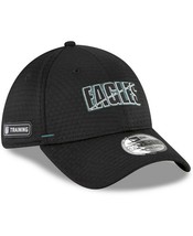 Philadelphia Eagles New Era Nfl Black 39THIRTY Flex Fit Cap Hat L/XL New Rare - £17.02 GBP