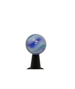 White Purple Blue Swirl 24mm Glass Marble - $27.10 CAD