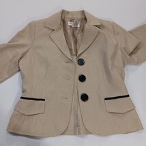 Studio I Petite Women's Tan/Beige 3-Button Blazer Jacket Size 4P image 12