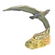 DEWITT Soaring Eagle Bird Flight Art Statue Sculpture Figurine Fine Pewter Vtg - £16.38 GBP