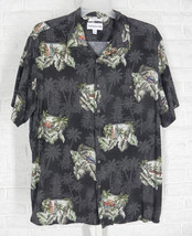 SADDLEBRED Camp Shirt Retro Surfboard Truck Boat Palm Tree Pineapple Black XXL - $19.79