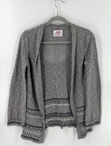 Justice Cardigan Sweater Girls Size 14 Gray Open Front Draped - £9.34 GBP