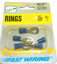 Calterm 68110 (BES-11) 16-14 A.W.G. 1/4&quot; Stud Size Terminal Rings 5 Pcs - £11.72 GBP