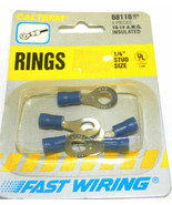 Calterm 68110 (BES-11) 16-14 A.W.G. 1/4&quot; Stud Size Terminal Rings 5 Pcs - £11.89 GBP