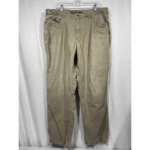 Duluth Trading Co Flex Fire Hose Work Pants Canvas Relaxed Fit Khaki Men’s 42x33 - £16.03 GBP