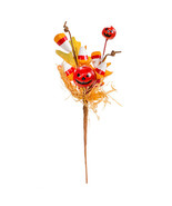 Fall Pumpkin &amp; Candy Corn Floral Pick 9.5 Inches - $26.85 CAD
