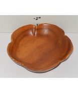 Vintage MCM Monkey Pod Wood Decorative Scallop Bowl Portugal - $34.62 CAD