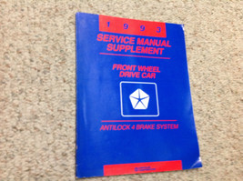 1993 CHRYSLER DODGE PLYMOUTH FWD Anteriore Manuale Di Servizio Supplemento - $73.33 MXN