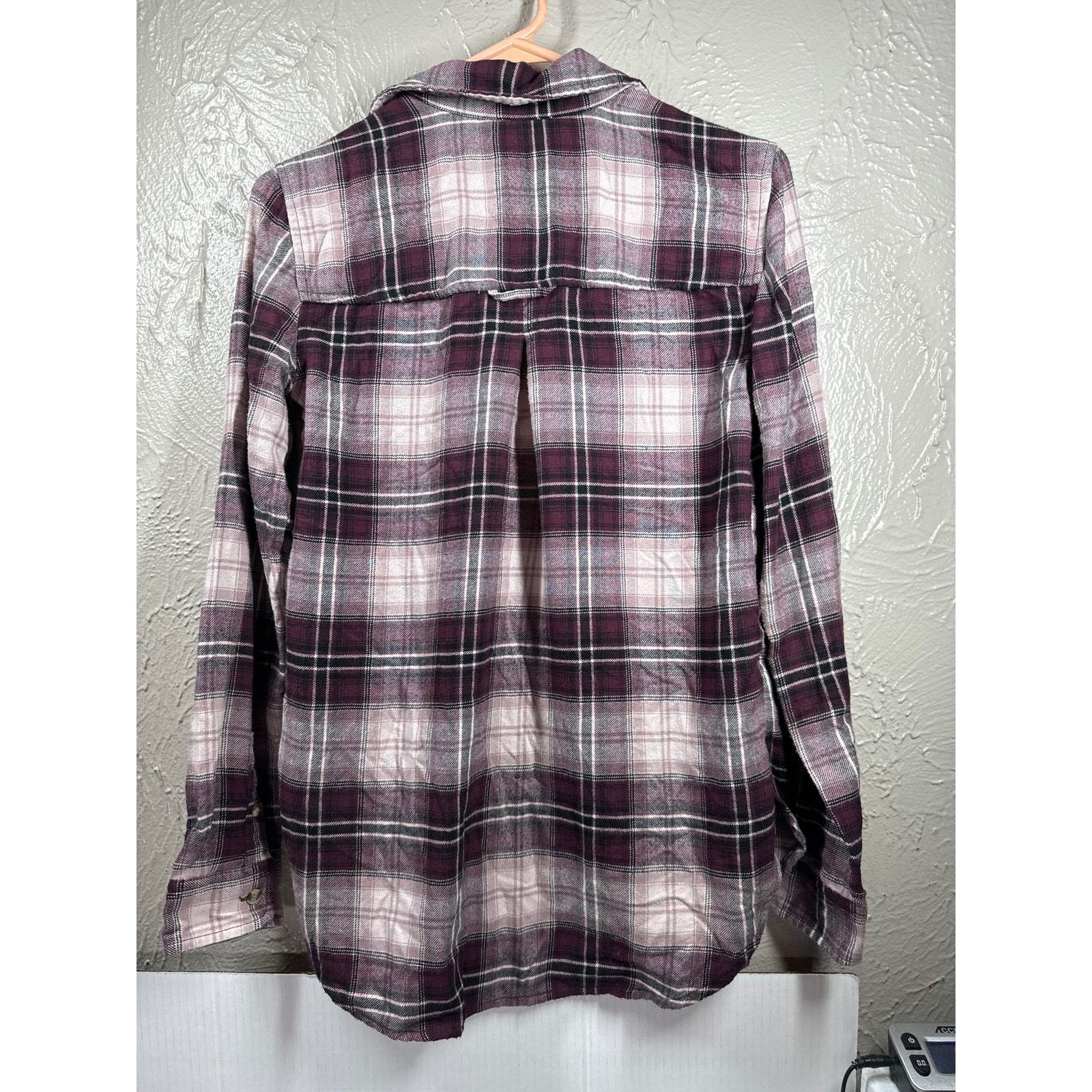 American Eagle Outfitters Ahh-Mazingly Soft Flannel Classic Fit Purple Size XS Item image 3