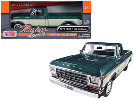 1979 Ford F-150 Pickup Truck Green Metallic Cream 1/24 Diecast Car Motormax - £29.12 GBP