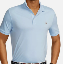 Polo Ralph Lauren Custom slim Fit Soft Cotton Polo Shirt, BLUE, Size M - £54.27 GBP