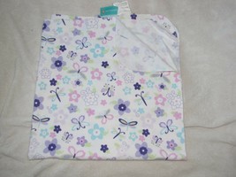 Circo Baby Girl Cotton Flannel Receiving Blanket White Pink Brown Flower... - $24.74