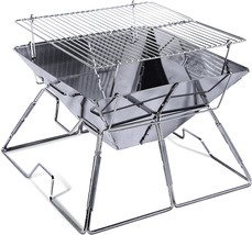 Camping Grill, Camping Cooking, Collapsible Fire Pit, Camp Fire, By Shelter - $31.95