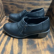 Easy Street Shoes Womens 8M Grove Side Zip Heels Loafer Black Faux Leather - $420.89 MXN