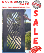 Contemporary Modern Metal Gate, Urban Gate, Custom Size Art Pedestrian - $1,199.00
