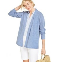New Charters Club Blue Cashmere Open Front Cable Knit Cardigan Size Xl $219 - £75.53 GBP