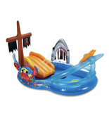 Summer Waves Pirate Ship Kids Swim Center Inflatable Swimming Pool Slide... - £50.88 GBP