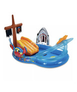 Summer Waves Pirate Ship Kids Swim Center Inflatable Swimming Pool Slide... - $64.90